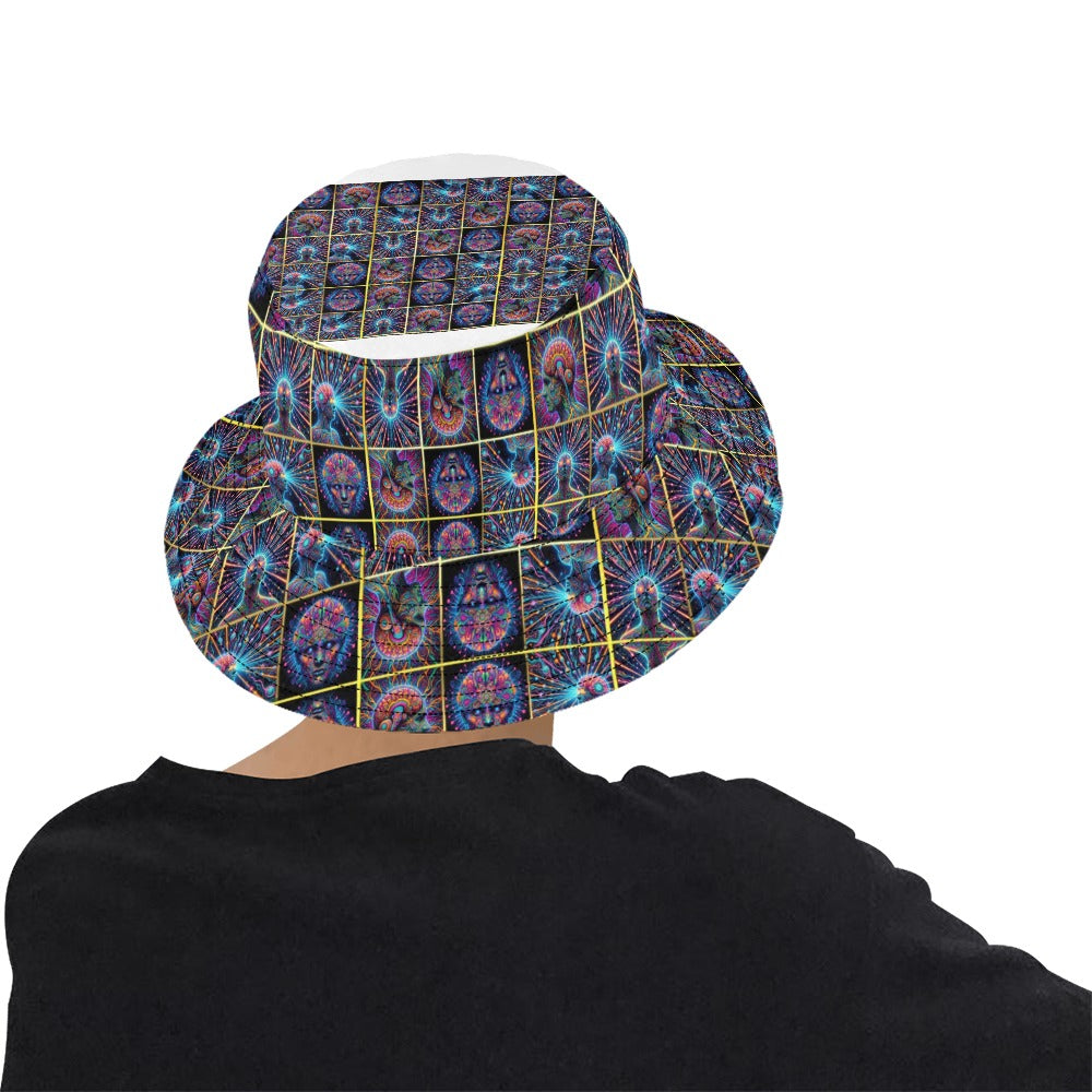 "Neon Neuron Men Emissions” Festival  Bucket Hat for Everyone