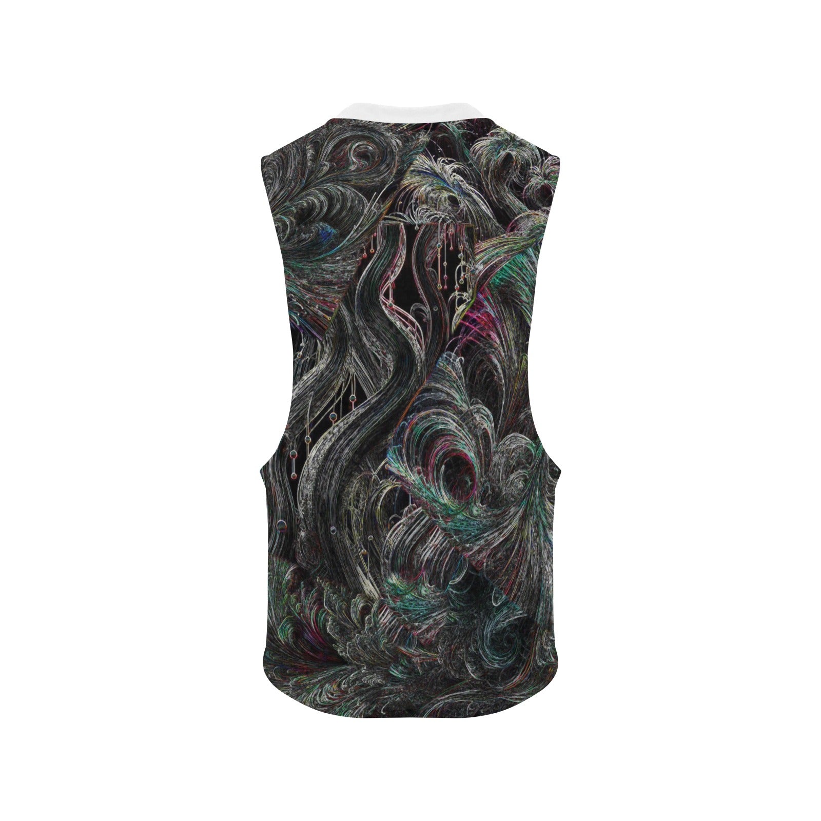 Feathery Wisps Inverted” Men's Open Side Tank Top