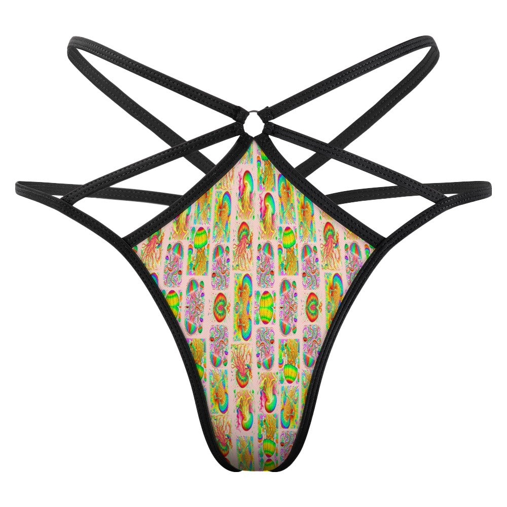 “Toking Psychedelic Jellyfish in the Pink” T-Back Thong