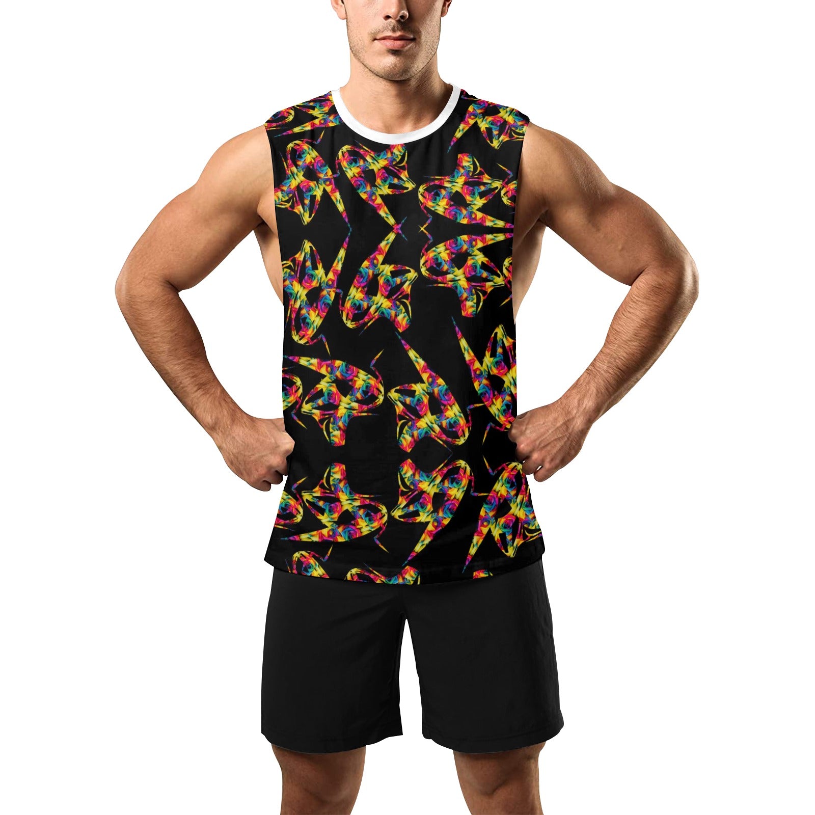 "Festival Twist" Men's Open Side Tank Top