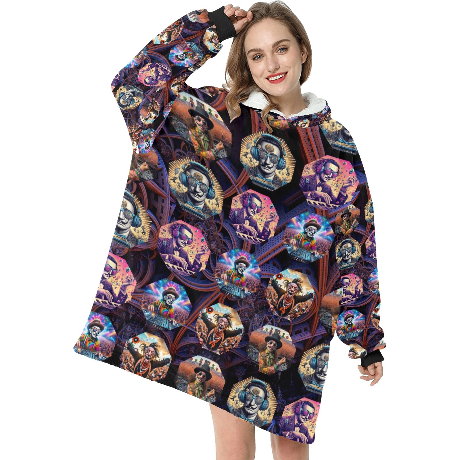 “Master DJ Dali” Women’s Blanket Hoodie