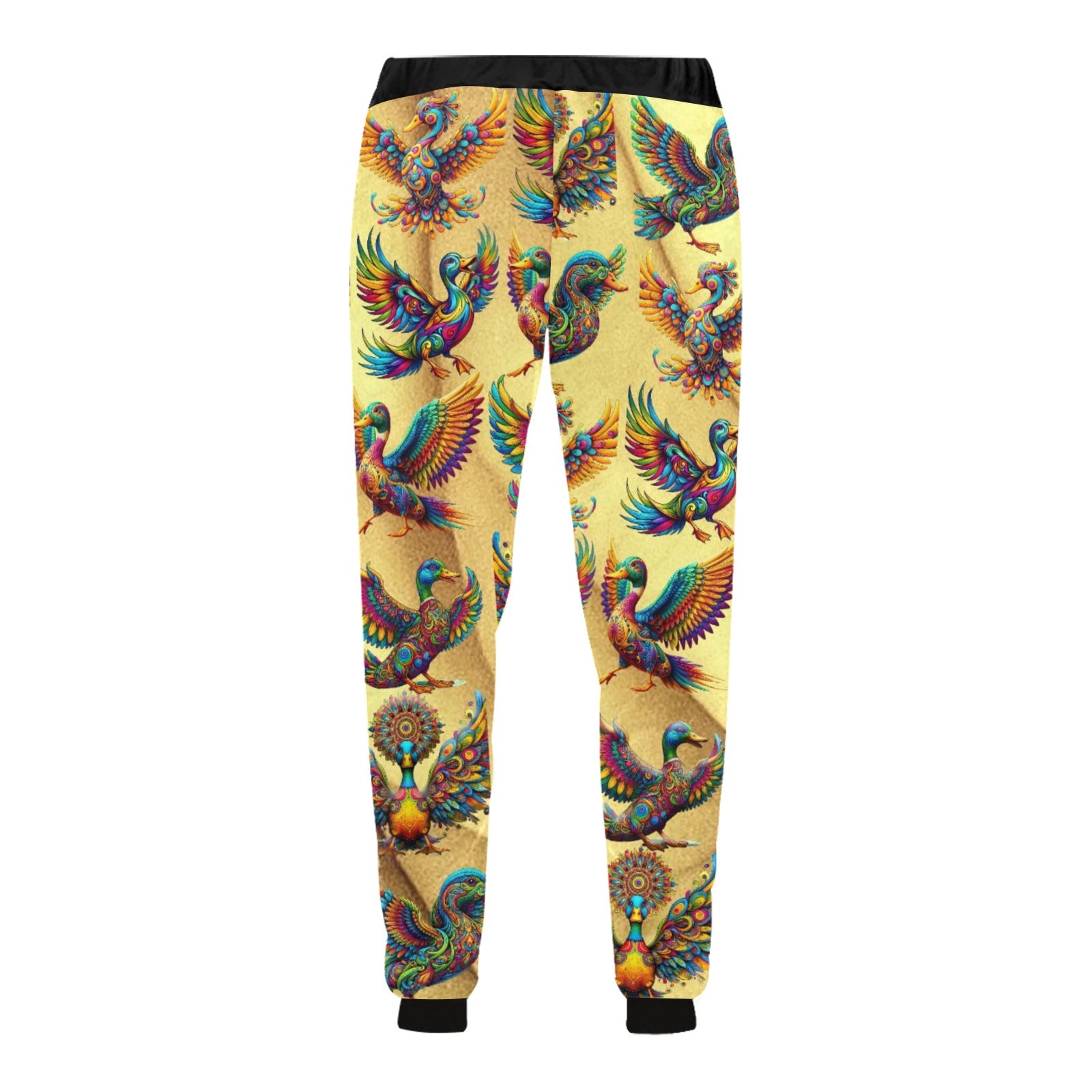 “Psychedelic Ducks on Gold” Men’s Joggers