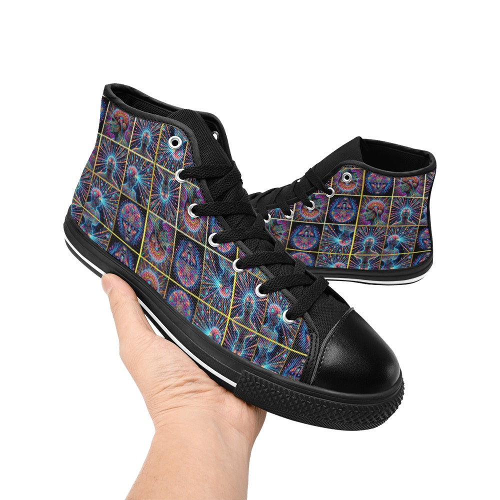 "Neon Neuron Men Emissions” Aquila High Top Canvas Women's Shoes