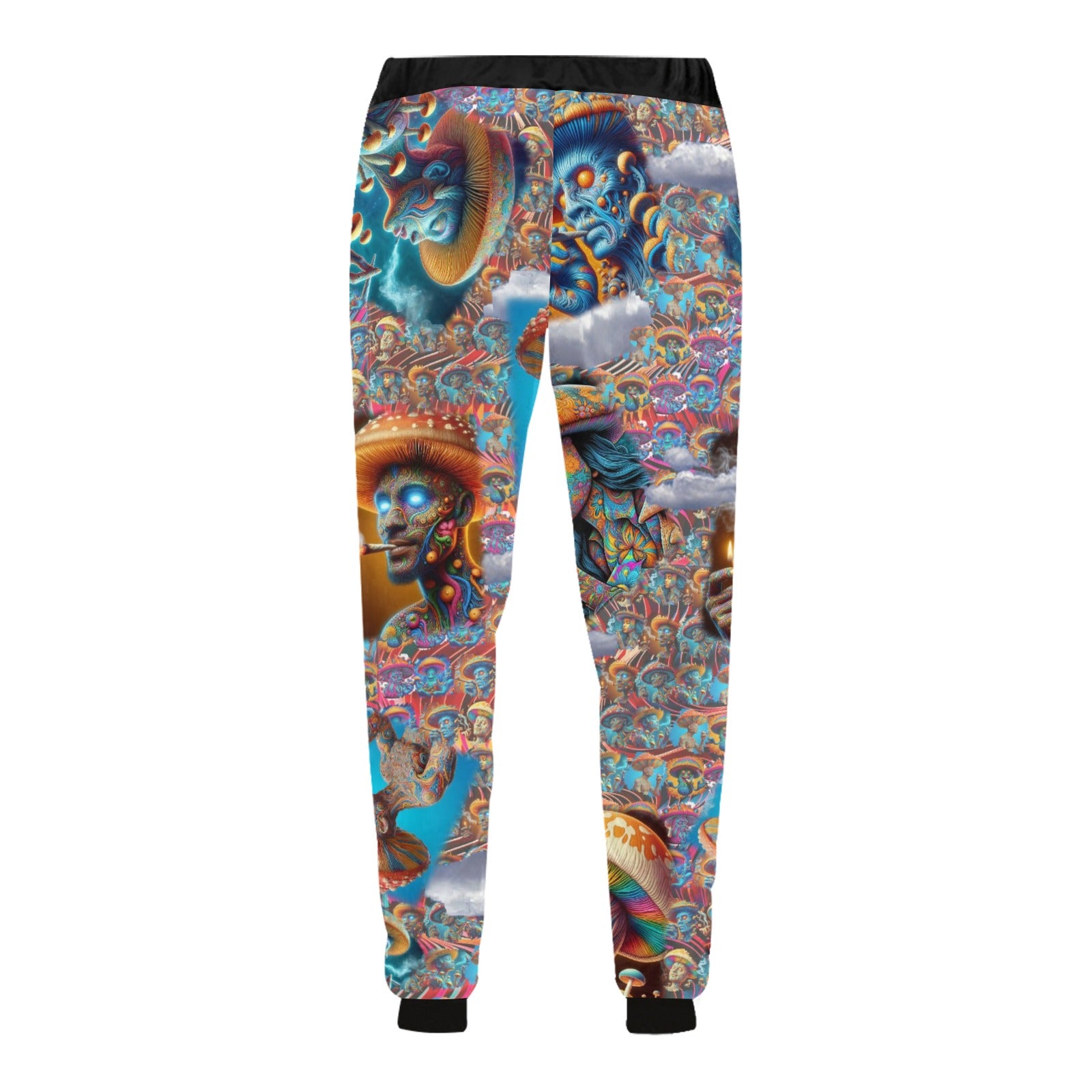 “Psychedelic Toking Mushroom Men Aloft” - Men’s Joggers - Sizes XS - 4XL