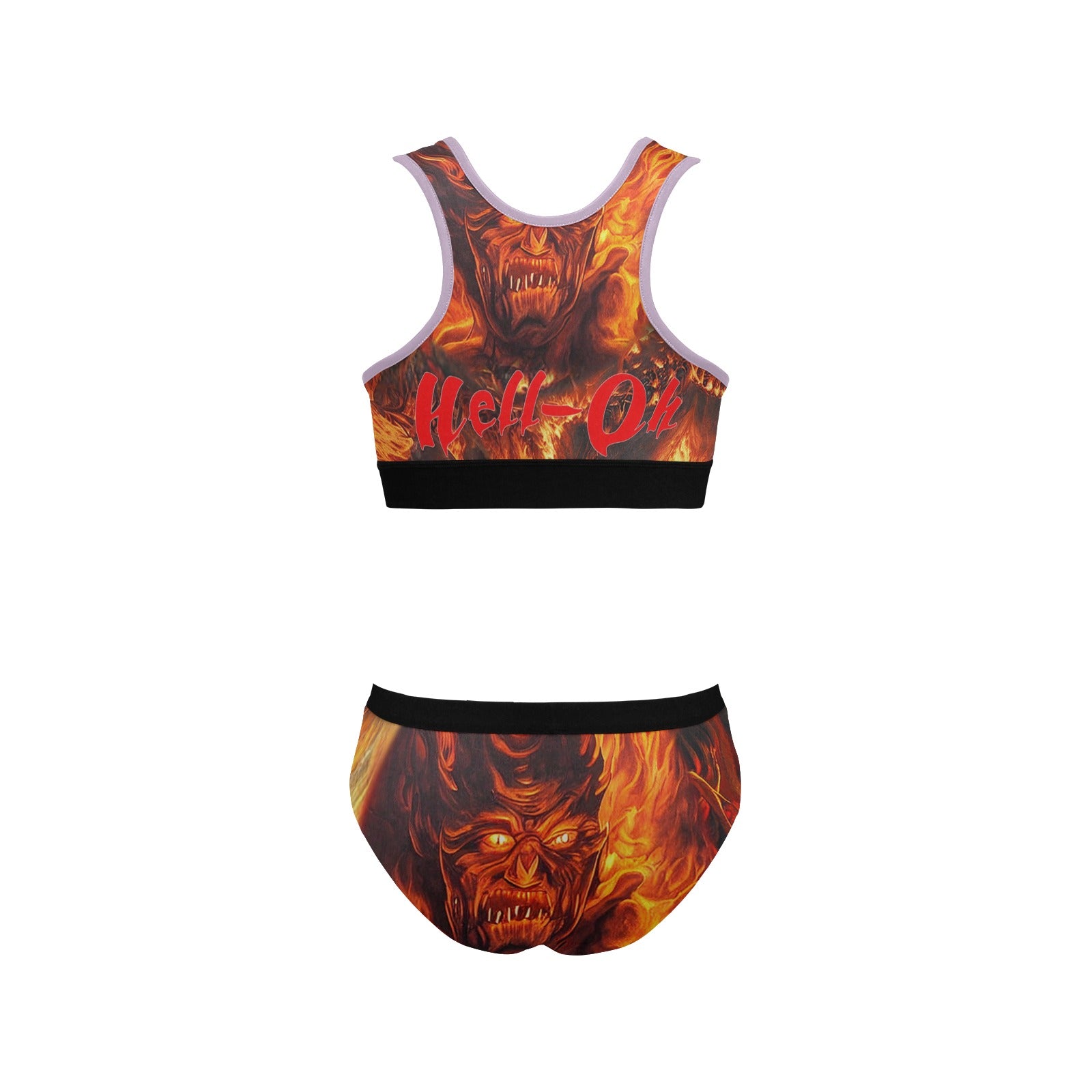 “Hell-Oh Halloween” Women’s Sports Bra / Bottom Set