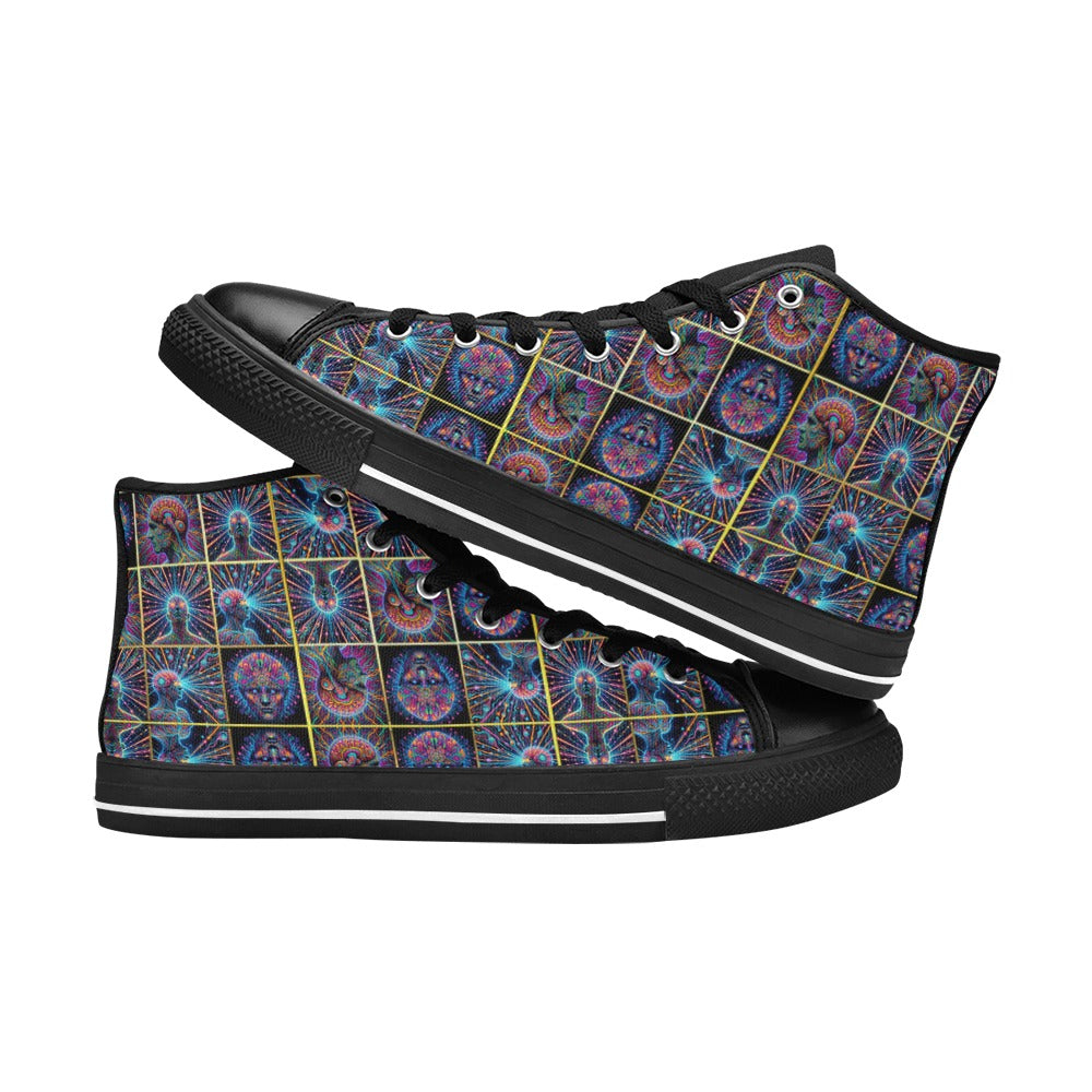 "Neon Neuron Men Emissions” Aquila High Top Canvas Women's Shoes