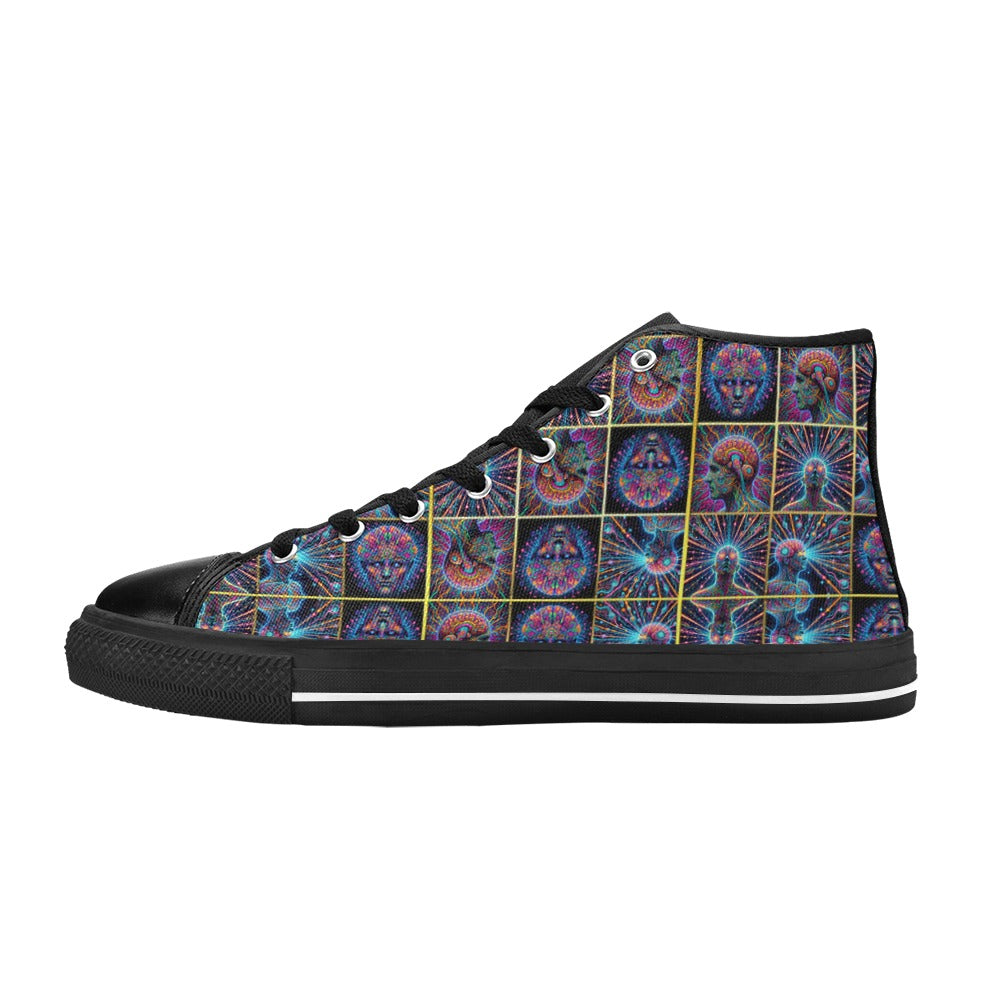 "Neon Neuron Men Emissions” Aquila High Top Canvas Women's Shoes