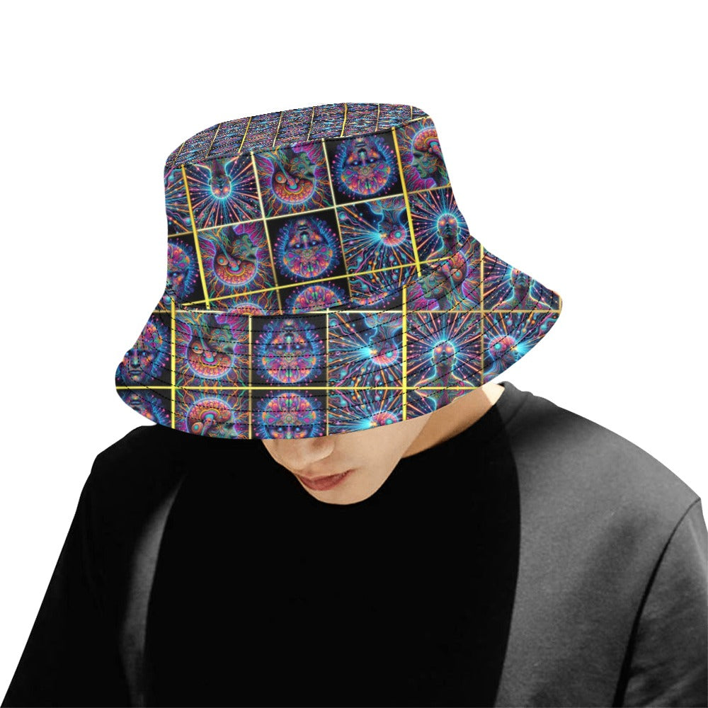 "Neon Neuron Men Emissions” Festival  Bucket Hat for Everyone