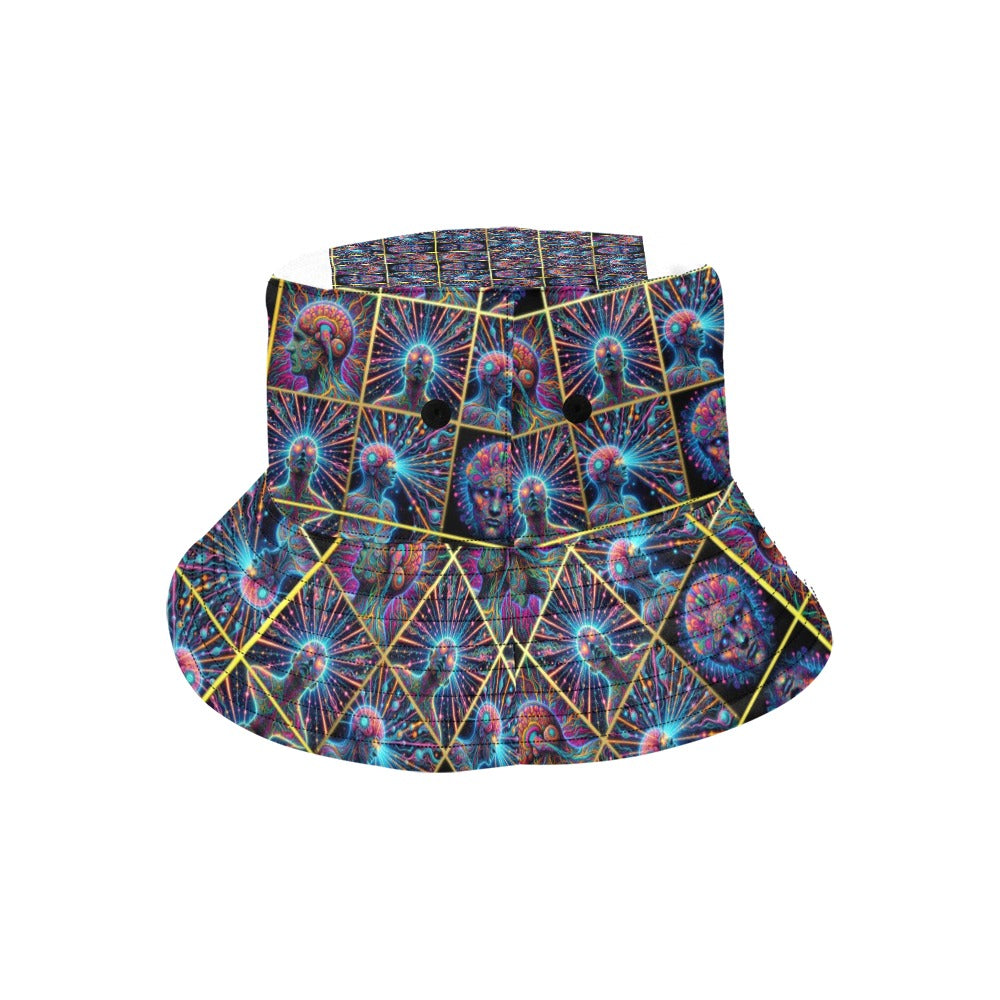 "Neon Neuron Men Emissions” Festival  Bucket Hat for Everyone