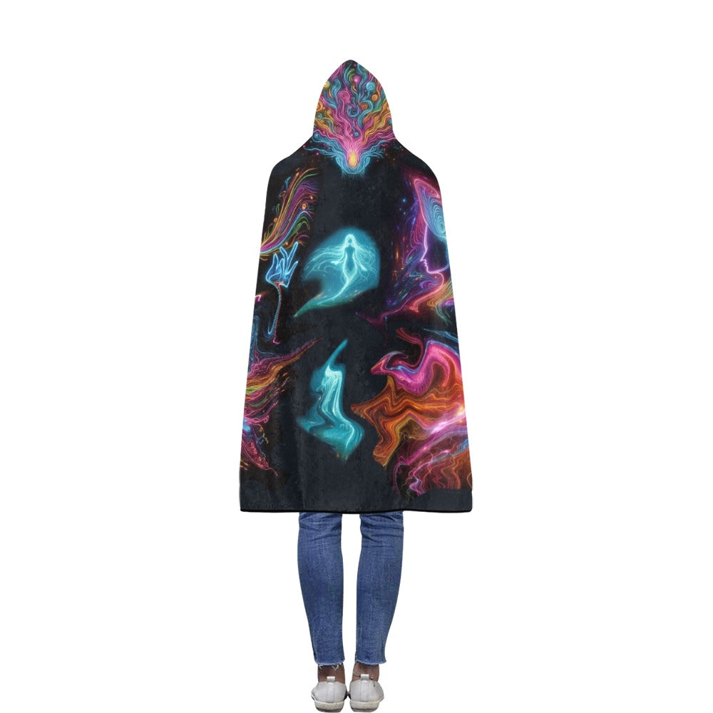 “Ethereal” Flannel Hooded Blanket 50''x60''