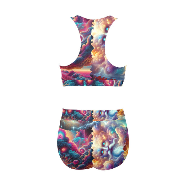 “Storm Clouds of God” Crop Top Bikini Swimsuit Set