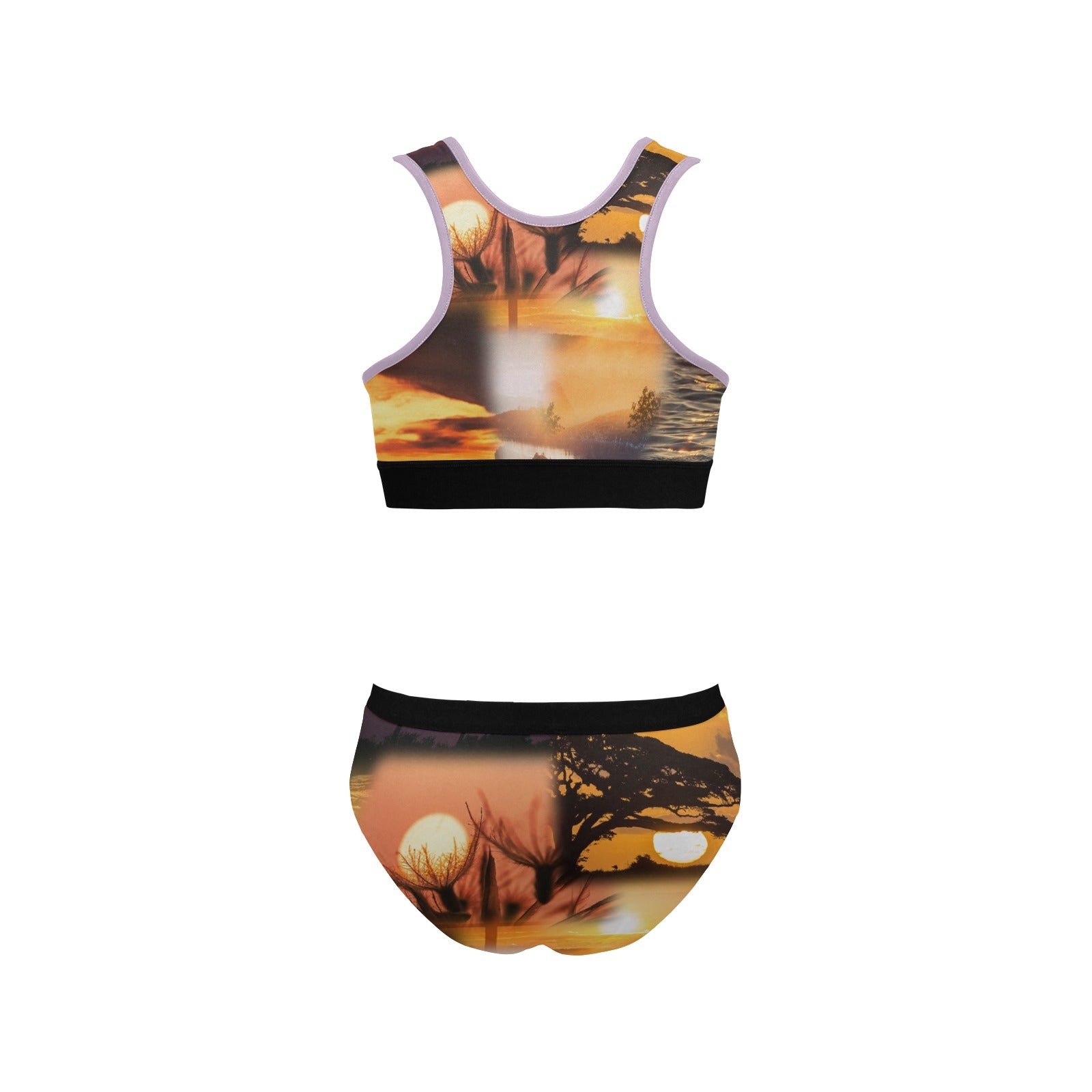 “Soothing Sunrises” Women's Sports Festival Set – Top and Booty Shorts