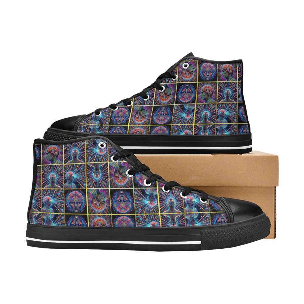 "Neon Neuron Men Emissions” Aquila High Top Canvas Women's Shoes