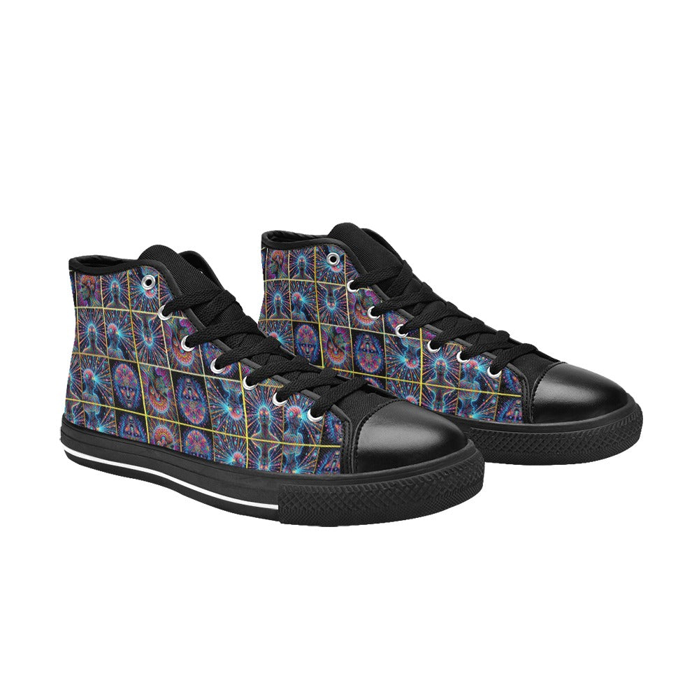 "Neon Neuron Men Emissions” Aquila High Top Canvas Women's Shoes