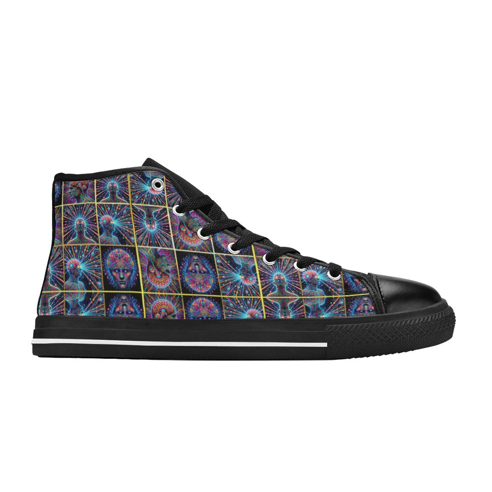 "Neon Neuron Men Emissions” Aquila High Top Canvas Women's Shoes