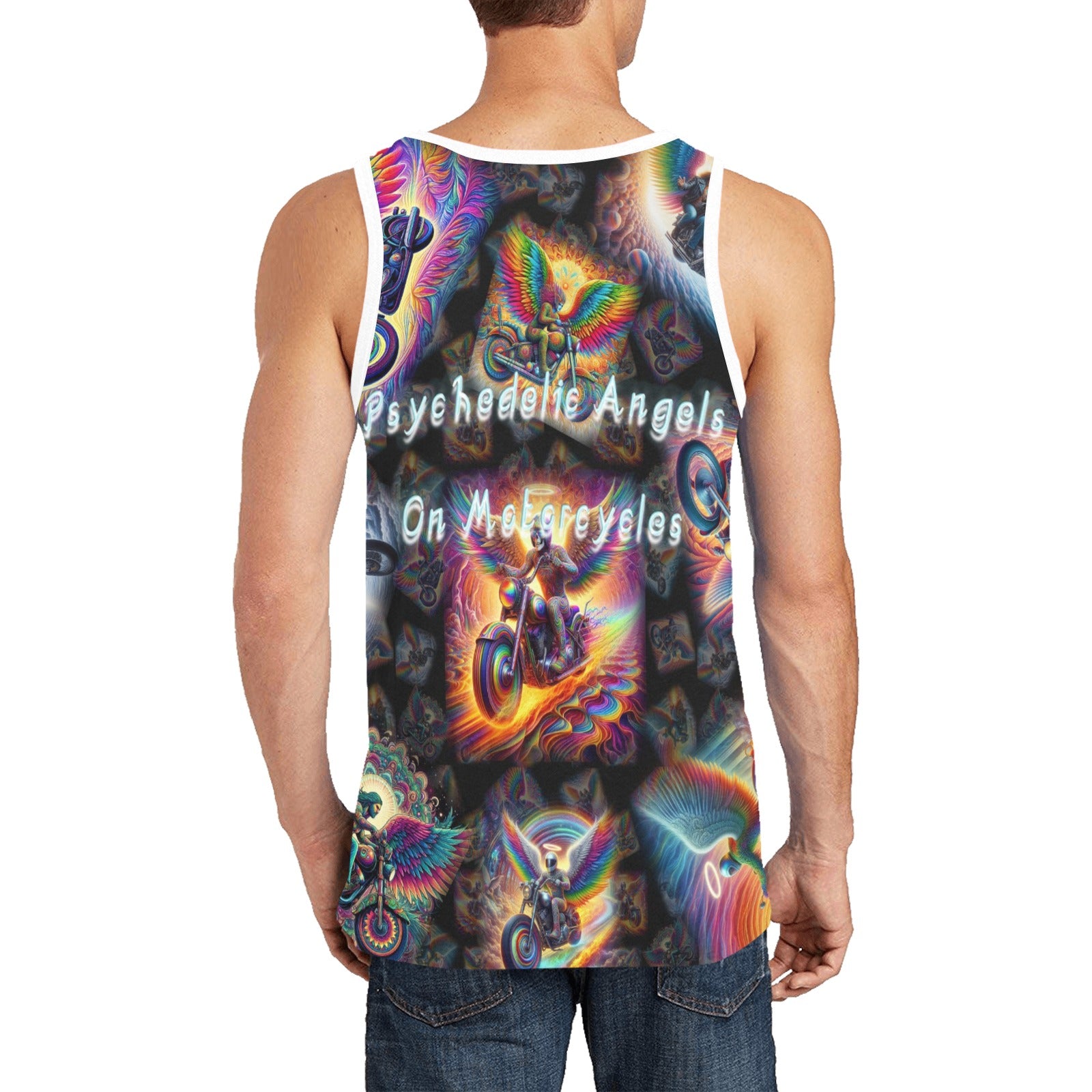 “Psychedelic Angels on Motorcycles“ Men's Standard Tank Top