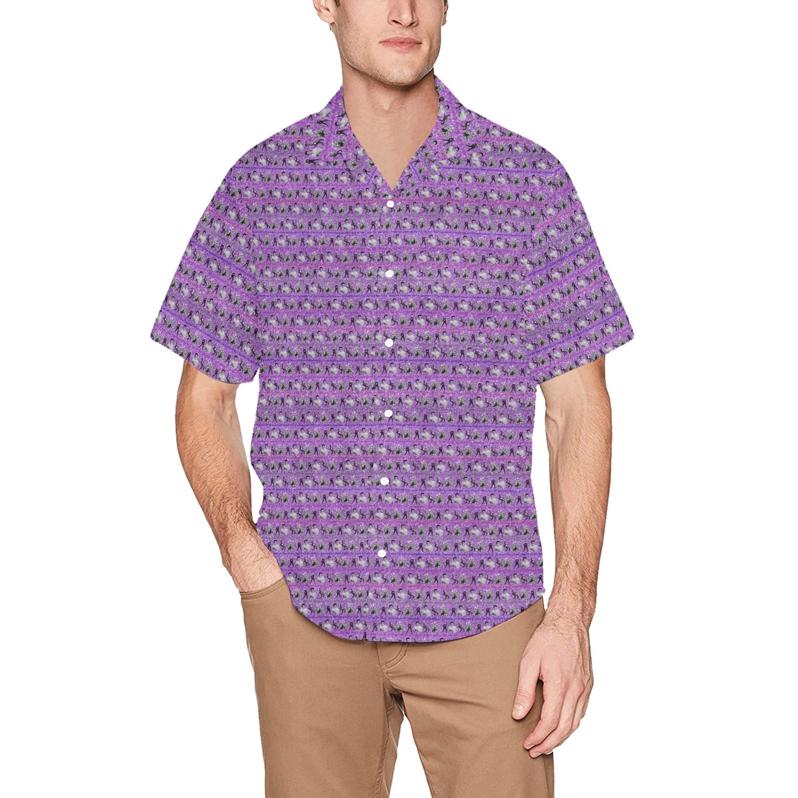 "Elvis Speaks" Men's Lounge Shirt With Chest Pocket - Multiple Colors