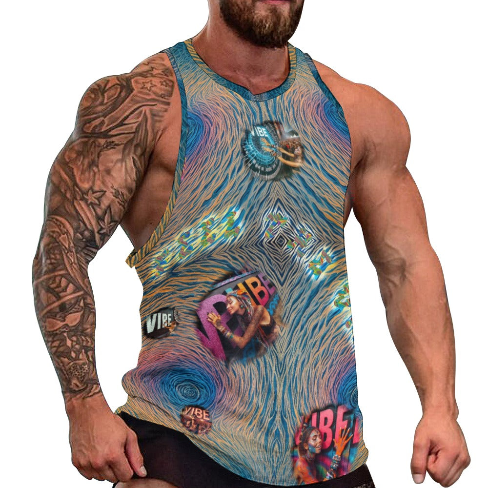 “Feel the Vibe” Men's Muscle Tank Top