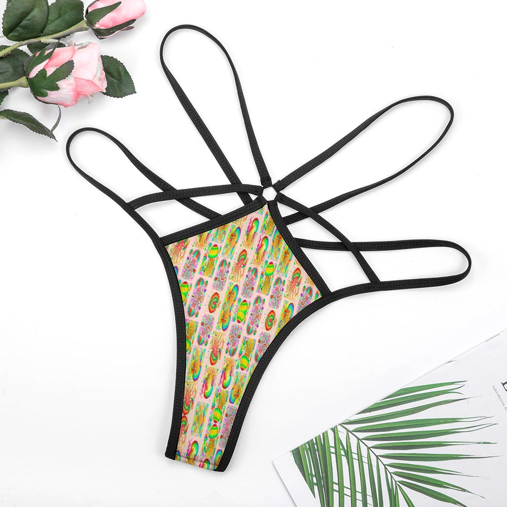 “Toking Psychedelic Jellyfish in the Pink” T-Back Thong
