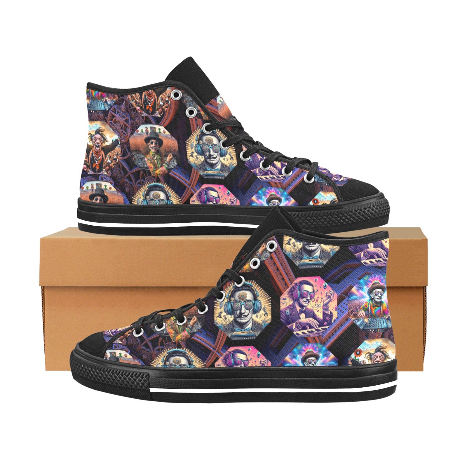 “Master DJ Dali” Vancouver High Top Canvas Men's Shoes