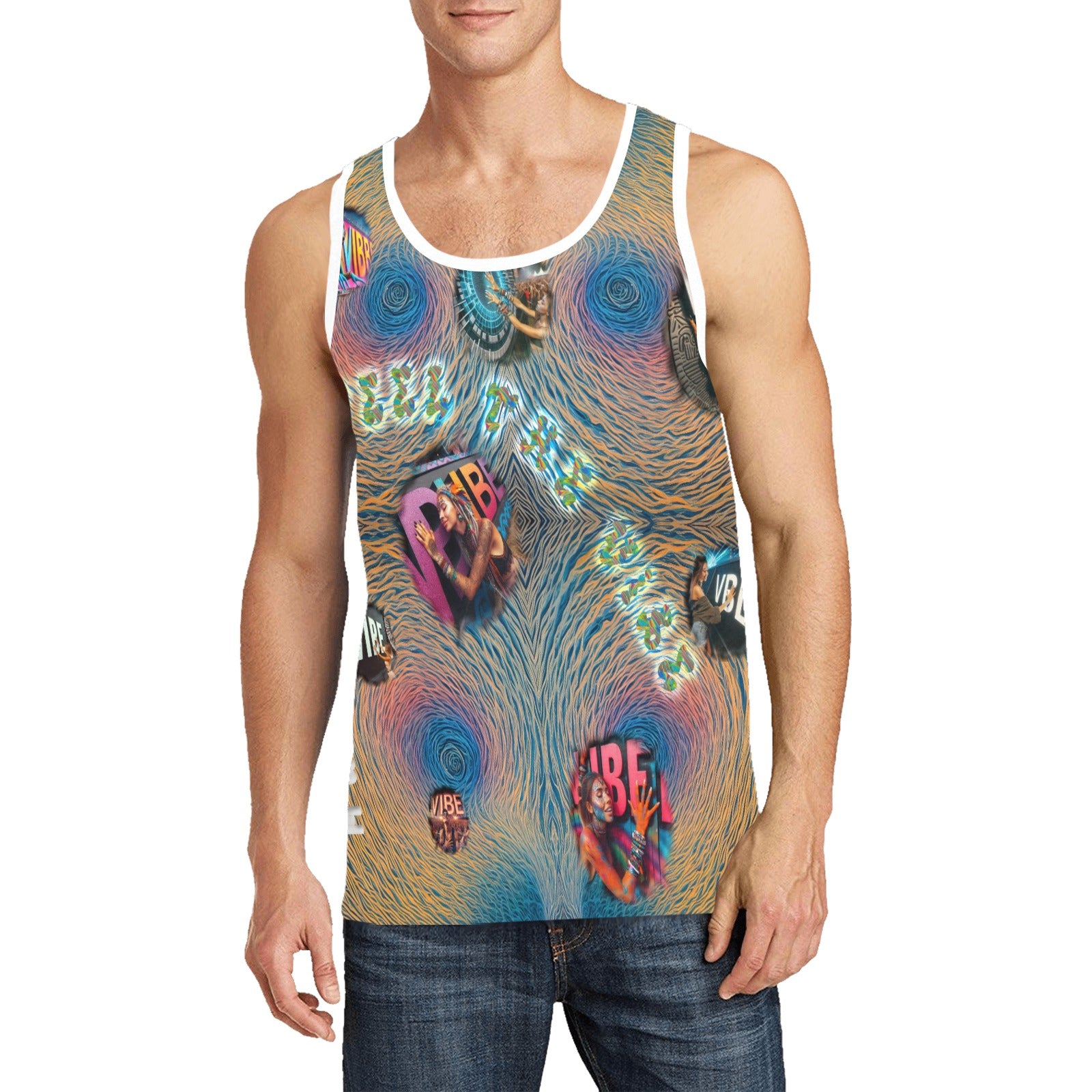 “Feel the Vibe” Men's Standard Tank Top