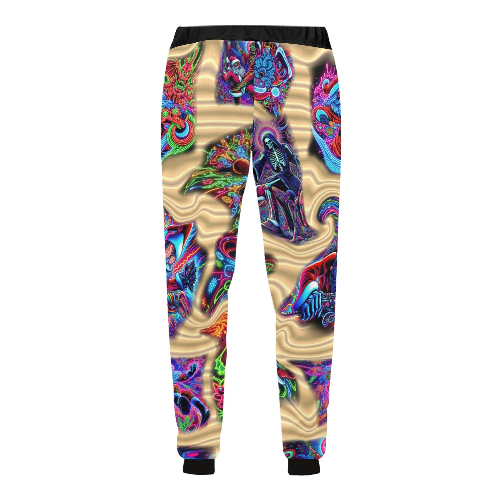 “Neon Santa Fighting Evil” Men’s Joggers - Sizes XS - 4XL