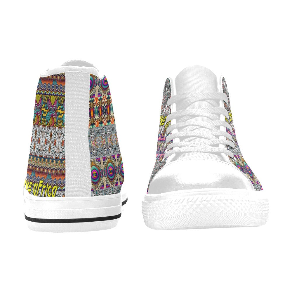 “Rave Africa” Men’s Aquila High Top Canvas Shoes