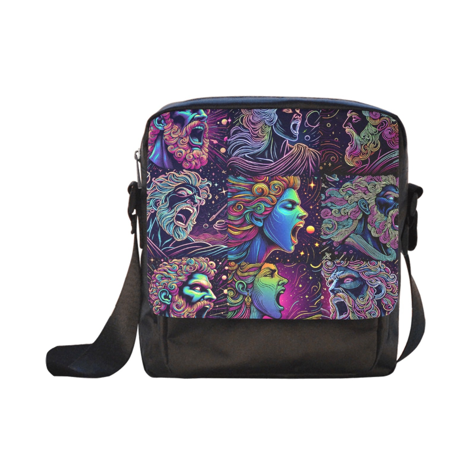 “Greek Gods Speak” Cross Body Nylon Bag
