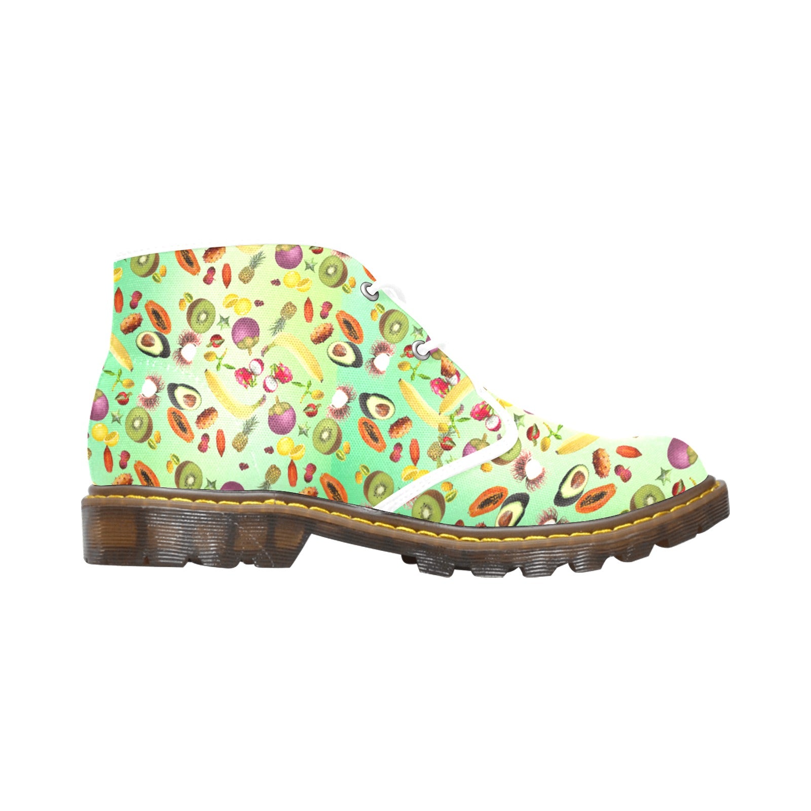 “Tropical Fruit Festival” Women's Canvas Chukka Boots