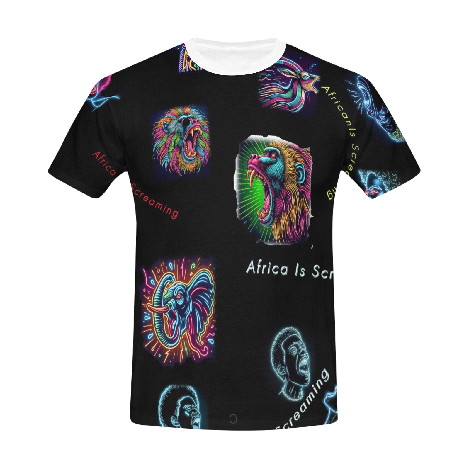 “Africa is Screaming” Men's Basic T-Shirt – Sizes S- 5XL