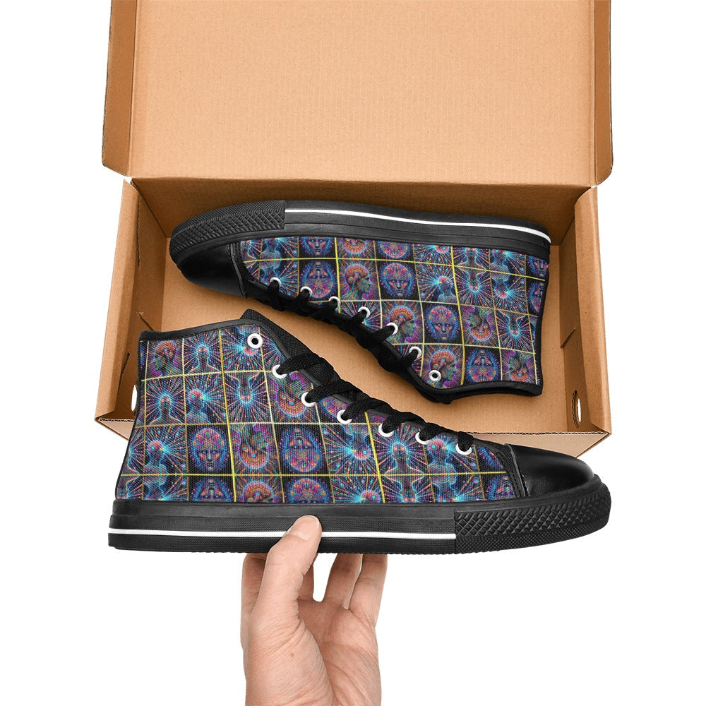 "Neon Neuron Men Emissions” Aquila High Top Canvas Women's Shoes