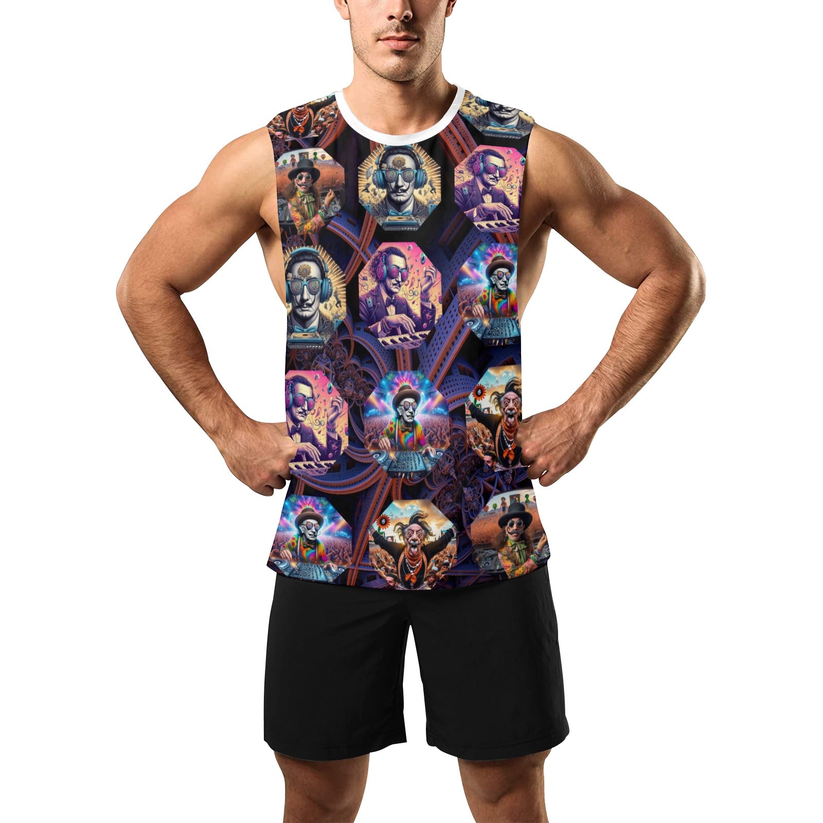 “Master DJ Dali” Men's Open Side Tank Top