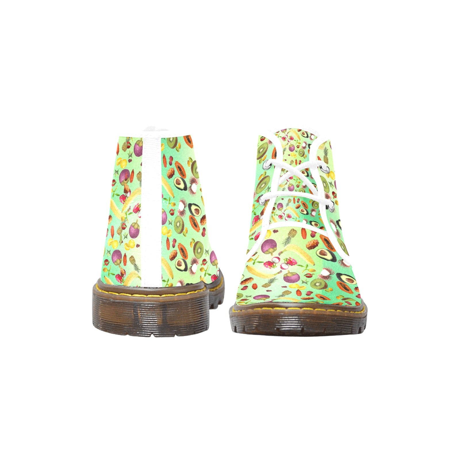 “Tropical Fruit Festival” Women's Canvas Chukka Boots