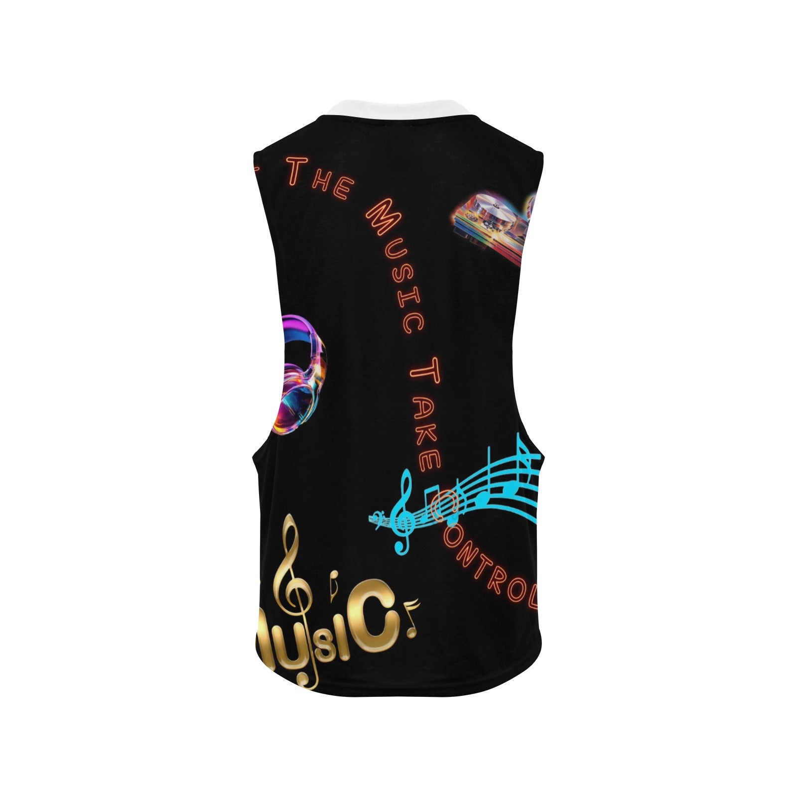 “Let the Music Take Control” Men's Open Side Tank Top