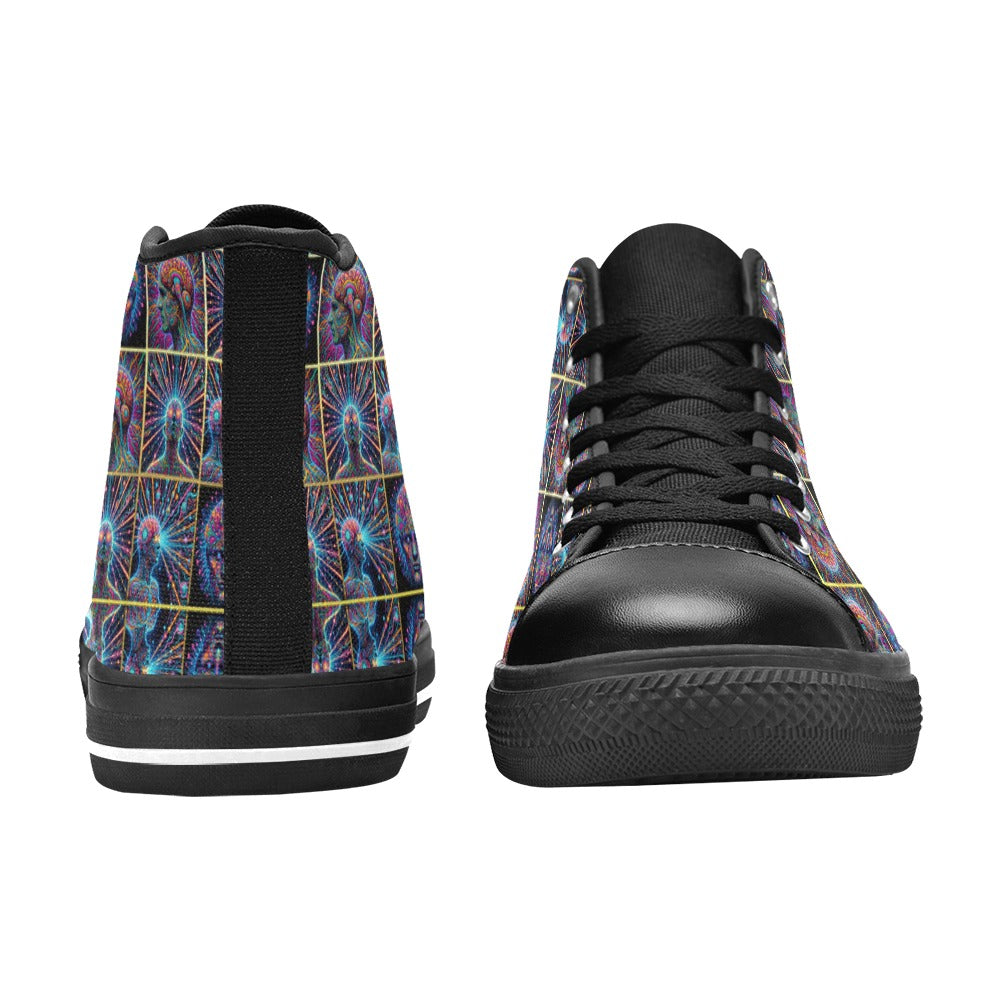 "Neon Neuron Men Emissions” Aquila High Top Canvas Women's Shoes