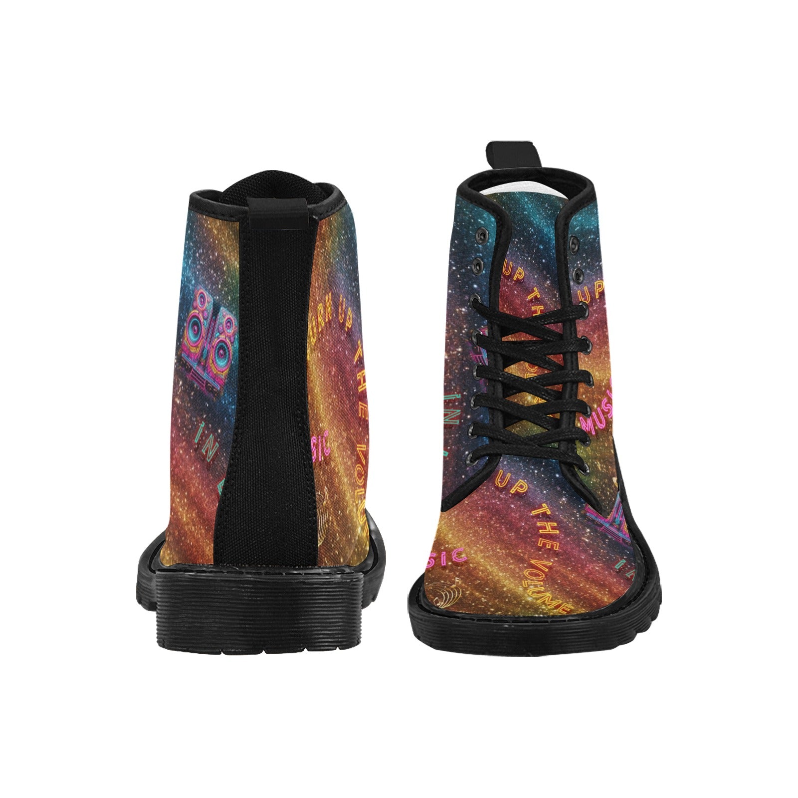 “Turn Up the Volume” Women's Lace Up Canvas Boots